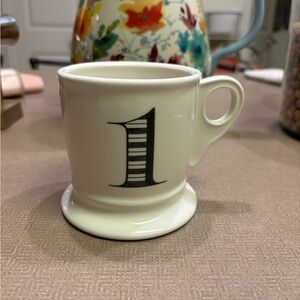 Anthropologie number 1 cup mug